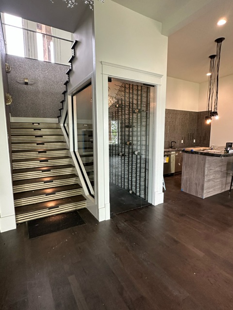 Custom glass installation